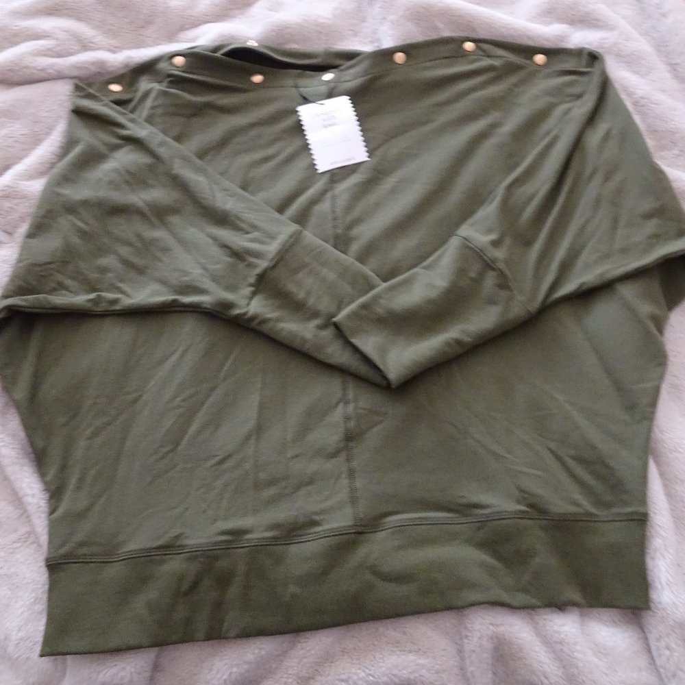 Stella & Dot 'the weekend' slouchy top - olive